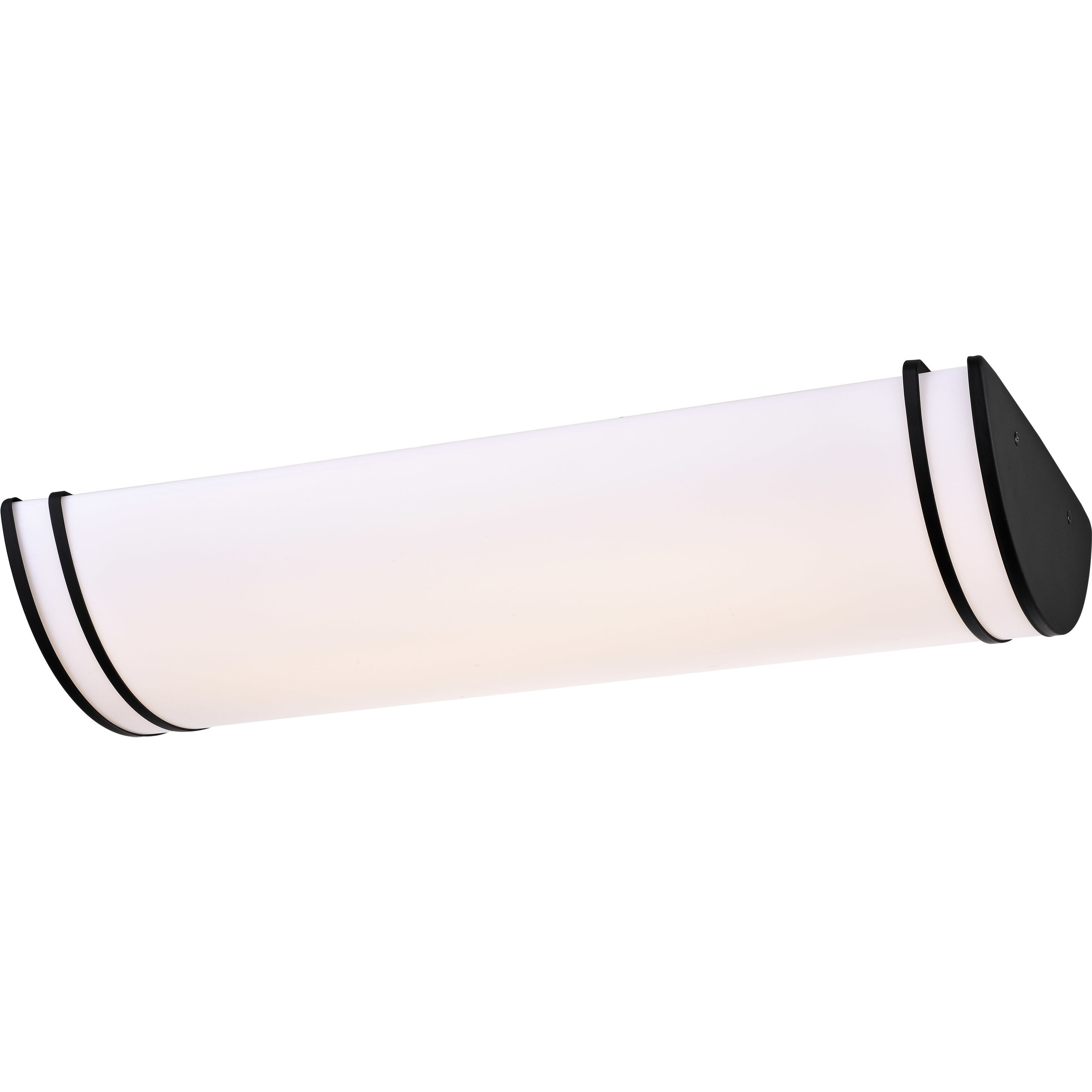 Glamour LED 12 inch Matte Black Linear Flush Mount Ceiling Light