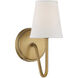 Modern 1 Light 4.75 inch Natural Brass Wall Sconce Wall Light