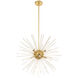 Utopia 8 Light 26 inch Satin Brass Pendant Chandelier Ceiling Light