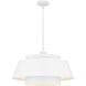 Lumi 3 Light 24 inch Matte White Pendant Ceiling Light, Large