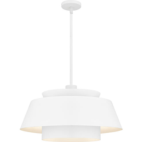 Lumi 3 Light 24 inch Matte White Pendant Ceiling Light, Large