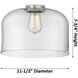Aditi X-Large Bell 1 Light 12 inch Antique Copper Flush Mount Ceiling Light in Plated Smoke Glass, Aditi