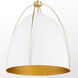 Jamie 3 Light 18.25 inch Studio White and Aged Brass Pendant Ceiling Light