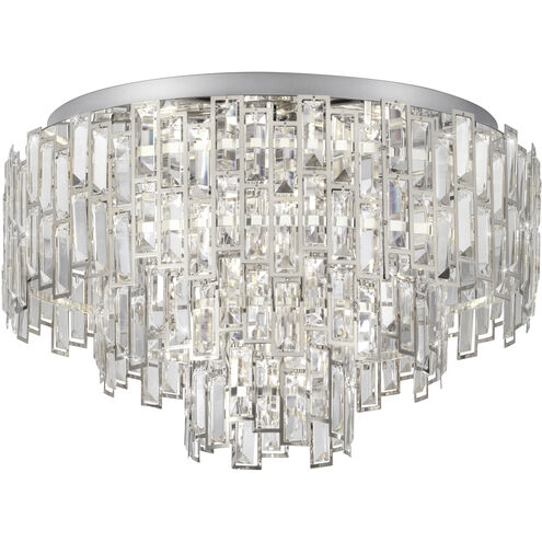 Calmeilles 10 Light 24.8 inch Chrome Flush Mount Ceiling Light