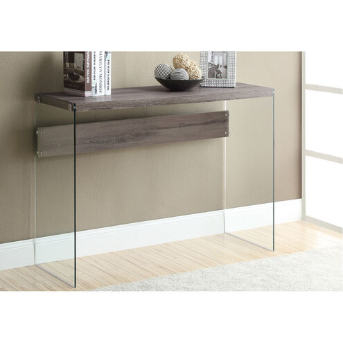 Lebanon 44 X 16 inch Dark Taupe and Clear Accent Table or Console Table