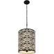 Kato 6 Light 18 inch Black Pendant Ceiling Light