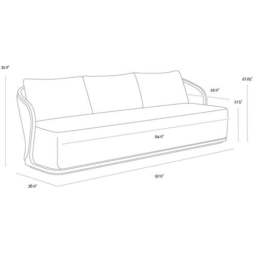 Bora Louis Cream Outdoor Sofa