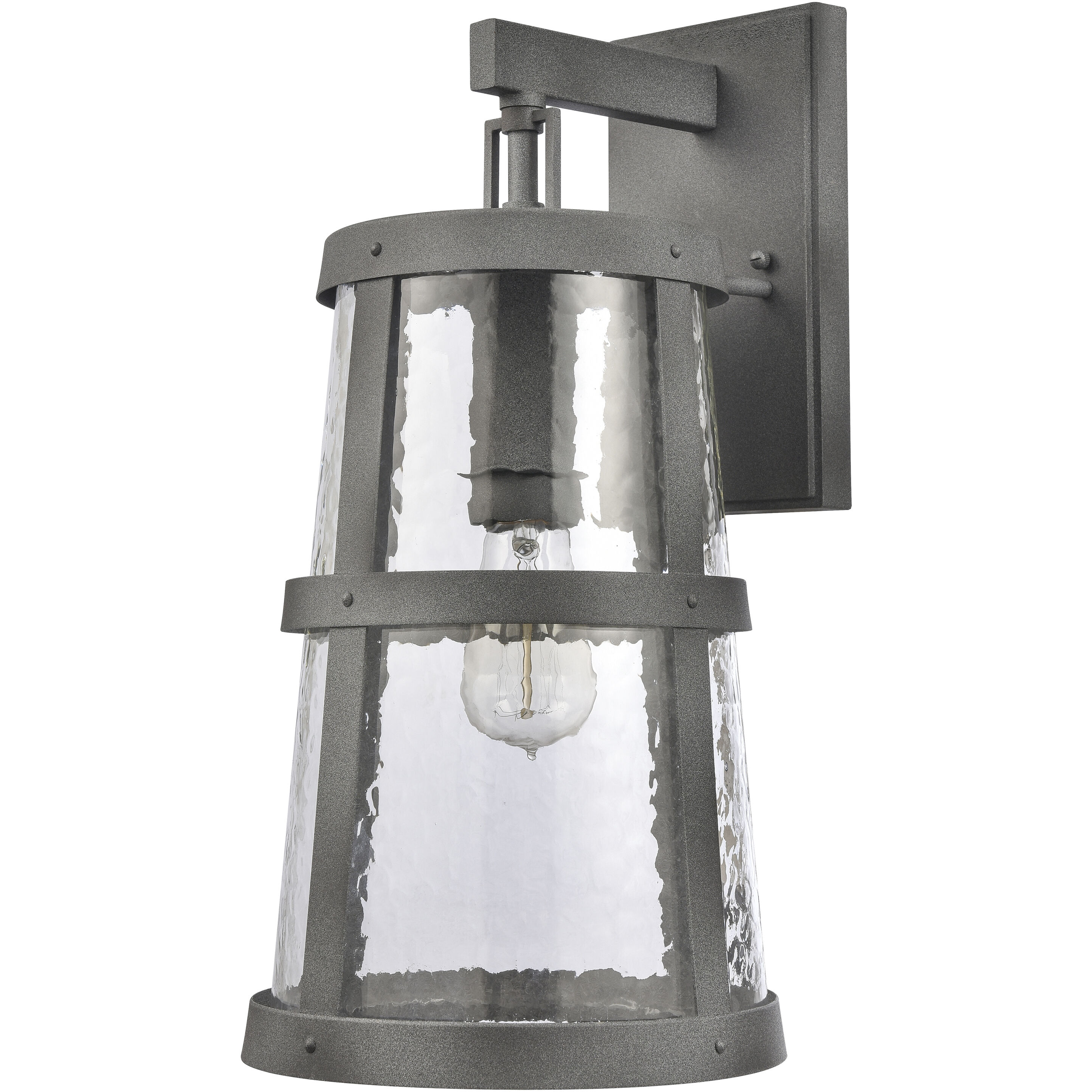 Dakota 1 Light 18 inch Distressed Zinc Outdoor Wall Sconce