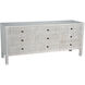 Conrad White Wash Dresser, 9 Drawer