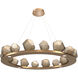 Gem LED 48.7 inch Novel Brass Chandelier Ceiling Light, Ring