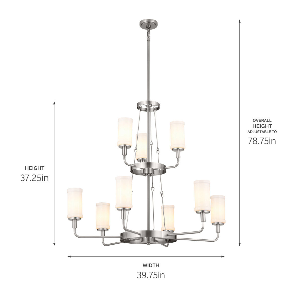 Homestead Vetivene 9 Light 40 inch Classic Pewter Chandelier Ceiling Light, Vetivene