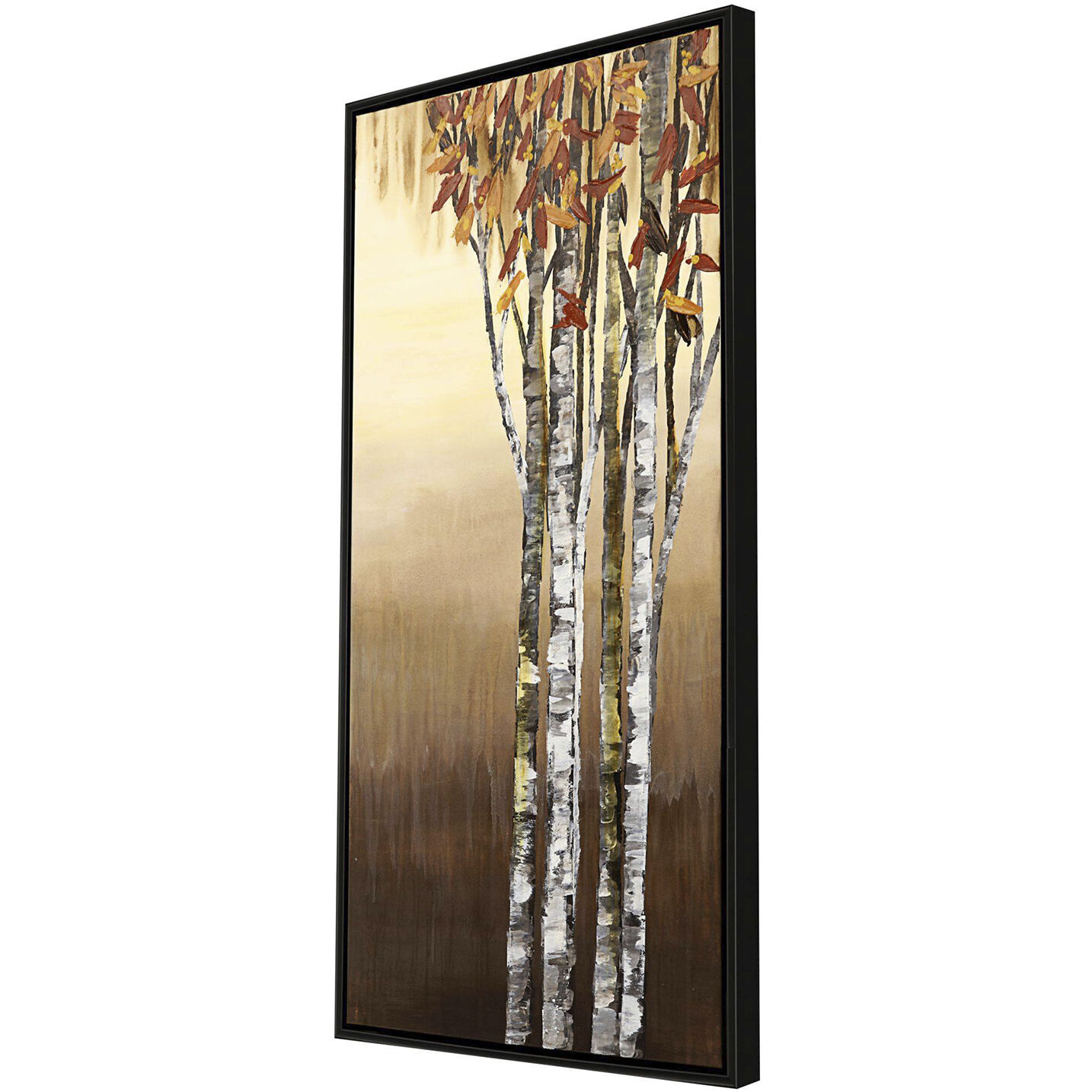 Wind in the Trees Brown and Orange and Neutral Canvas, The Studio