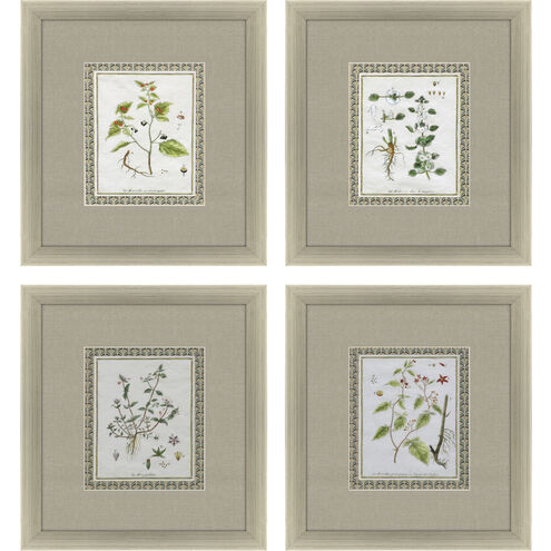 La Passerage Green and Blue and Metallic and Neutral Framed Art