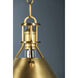Metal No. 2 1 Light 9.5 inch Aged Brass Pendant Ceiling Light