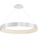 Corso LED 42.5 inch Brushed Aluminum Pendant Ceiling Light in 4.5in, 43in, dweLED