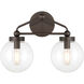 Stella 2 Light 14.75 inch Dark Bronze Vanity Light Wall Light
