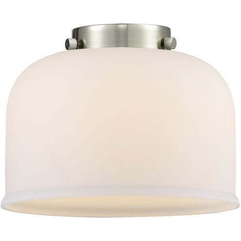 Franklin Restoration Bell LED 8 inch Brushed Satin Nickel Mini Pendant Ceiling Light in Matte White, Franklin Restoration