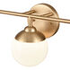 Fairbanks 3 Light 23.25 inch Brushed Gold Vanity Light Wall Light