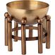 Piston Aged Brass Footed Planter