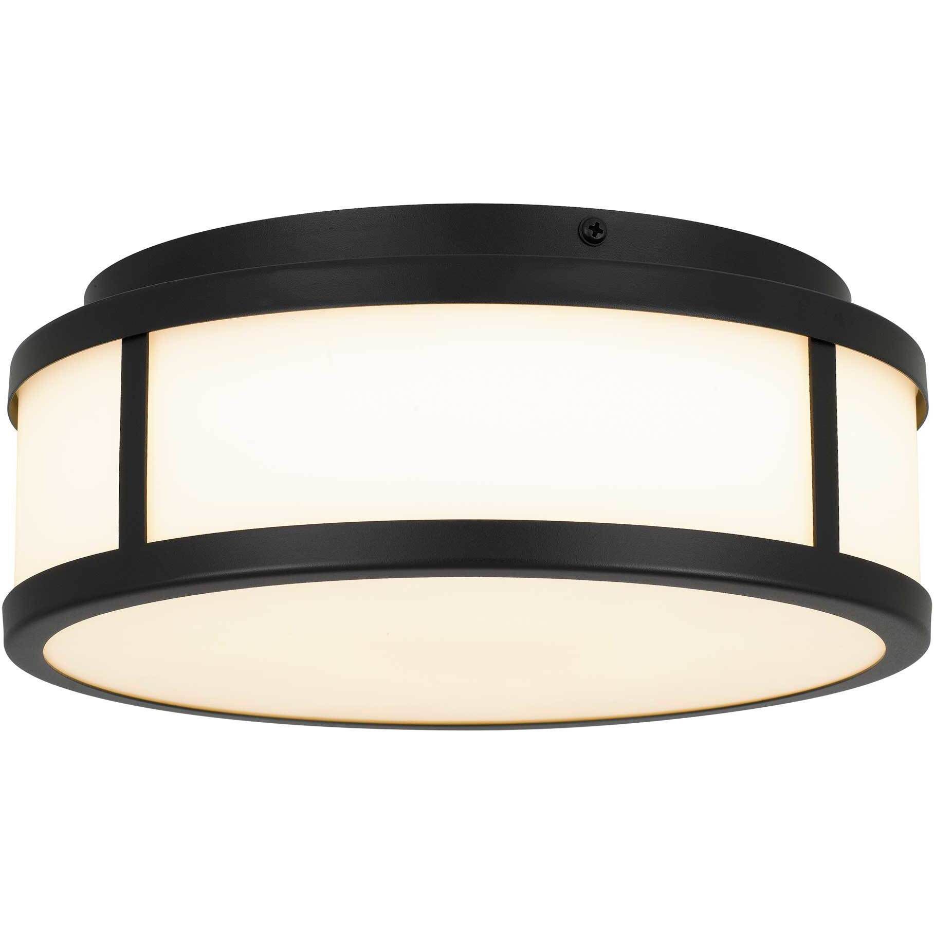 Panel Round LED 10.25 inch Sand Black Outdoor Flush Mount