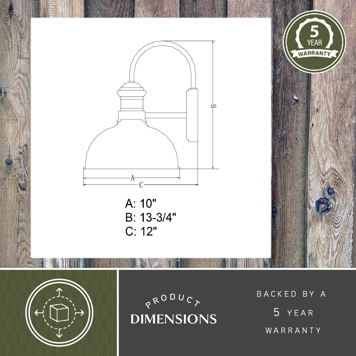 Franklin Oil Burnished Bronze and Light Gold Outdoor Motion Sensor, Dualux