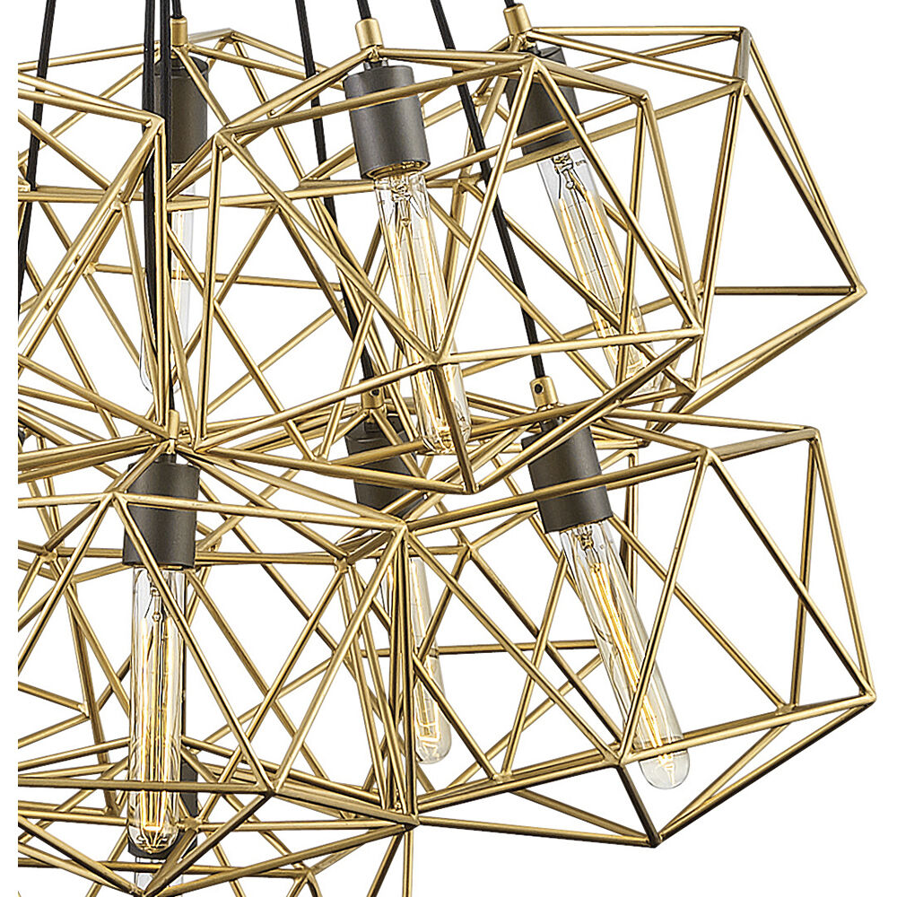 Astrid 11 Light 33.5 inch Deluxe Gold with Metallic Matte Bronze Indoor Chandelier Ceiling Light