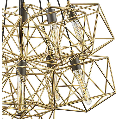 Astrid 11 Light 33.5 inch Deluxe Gold with Metallic Matte Bronze Indoor Chandelier Ceiling Light
