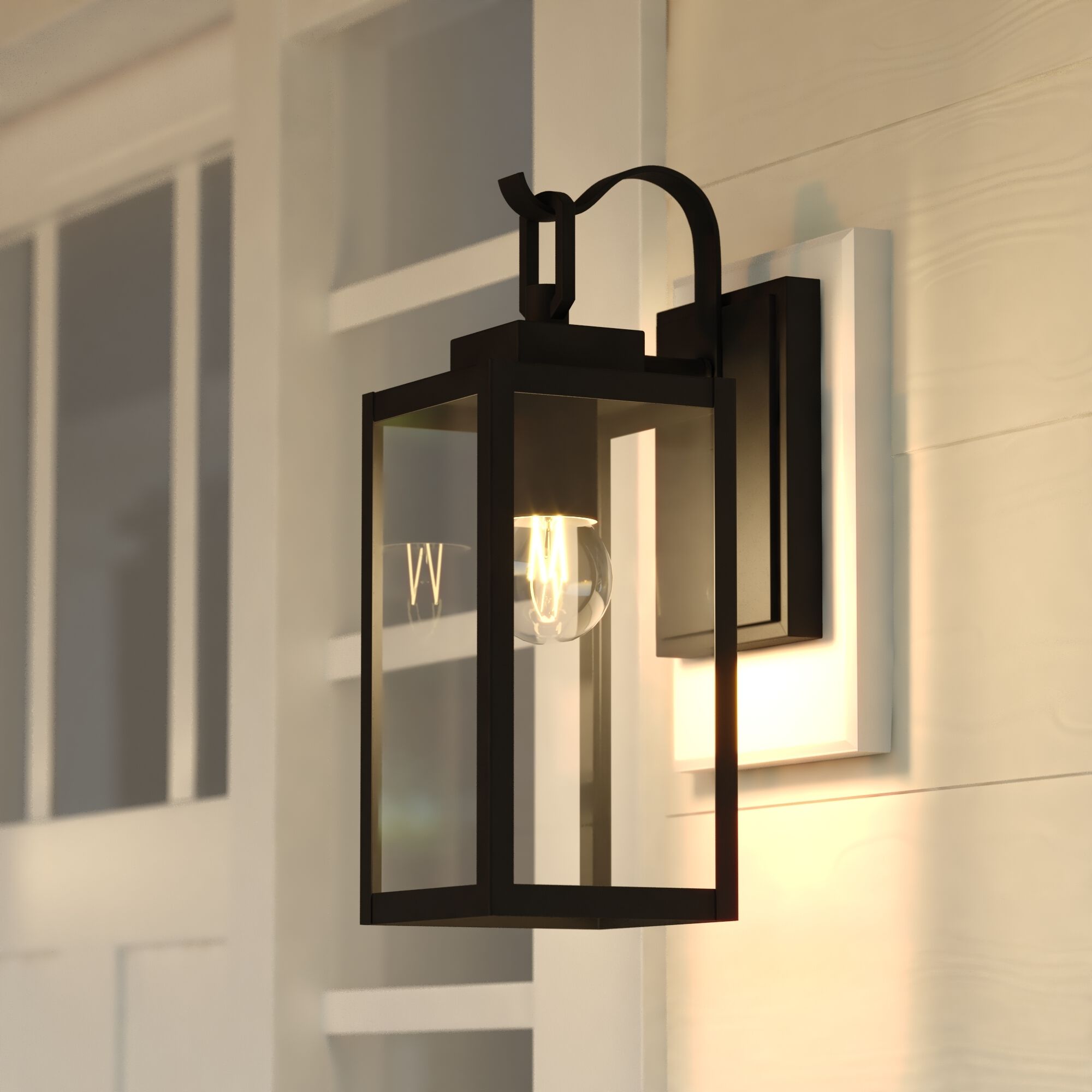Clinton 1 Light 13.75 inch Matte Black Outdoor Wall