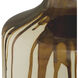 Lorena 33.86 inch 100.00 watt Brown Drip-Effect with Vintage Brass Table Lamp Portable Light