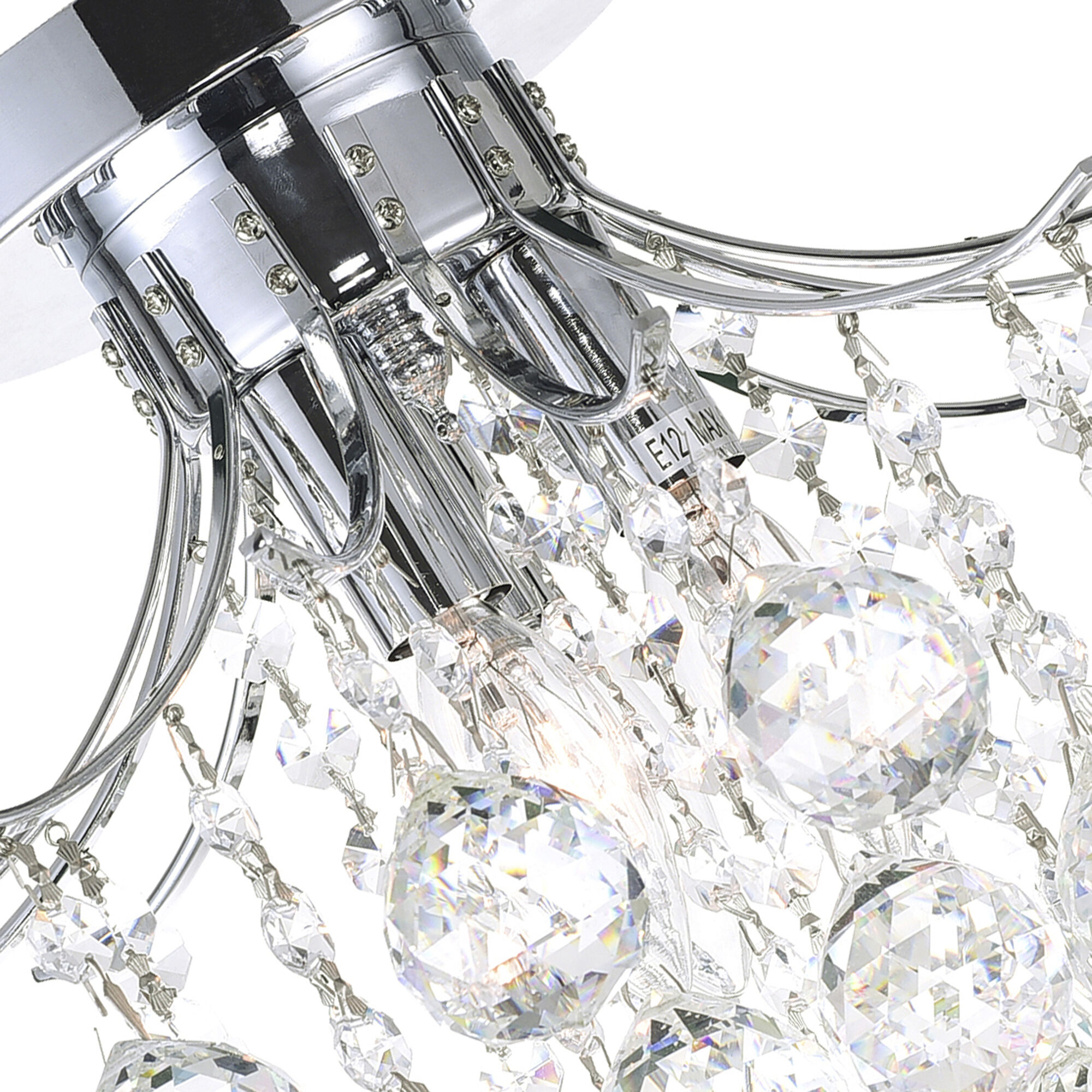 Princess 3 Light 12 inch Chrome Flush Mount Ceiling Light