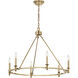 Carrick 6 Light Champagne Bronze Chandelier Ceiling Light, 1 Tier Small