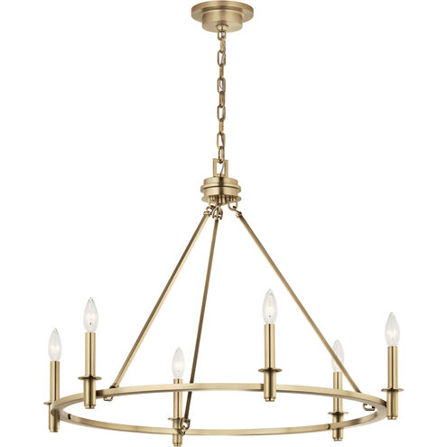 Carrick 6 Light Champagne Bronze Chandelier Ceiling Light, 1 Tier Small