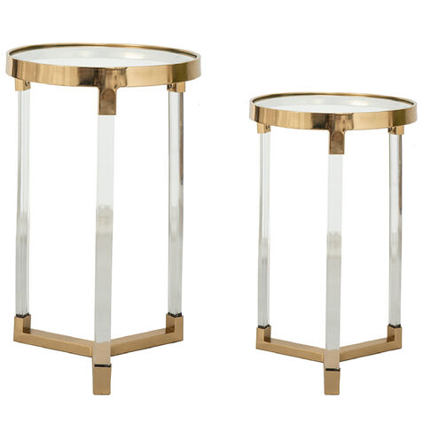 Verrill Gold and Clear Accent Table