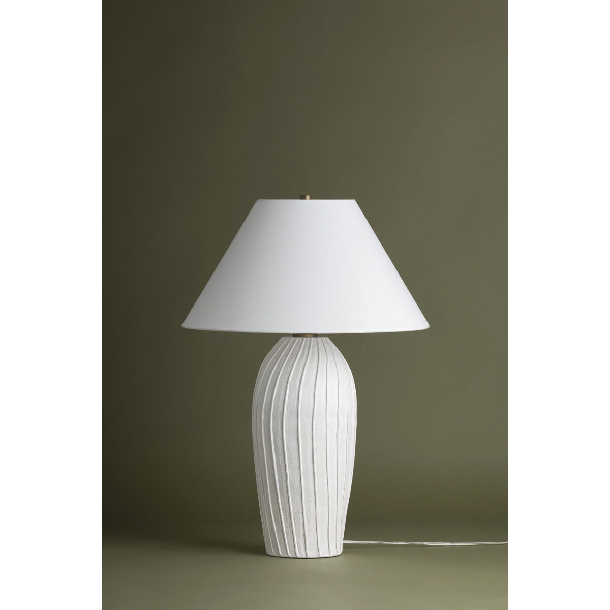 Deacon 31.5 inch 15.00 watt Patina Brass and Ceramic Loft White Table Lamp Portable Light