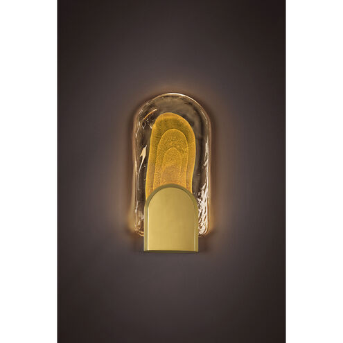 Morganite LED 7 inch Vintage Brass ADA Wall Sconce Wall Light