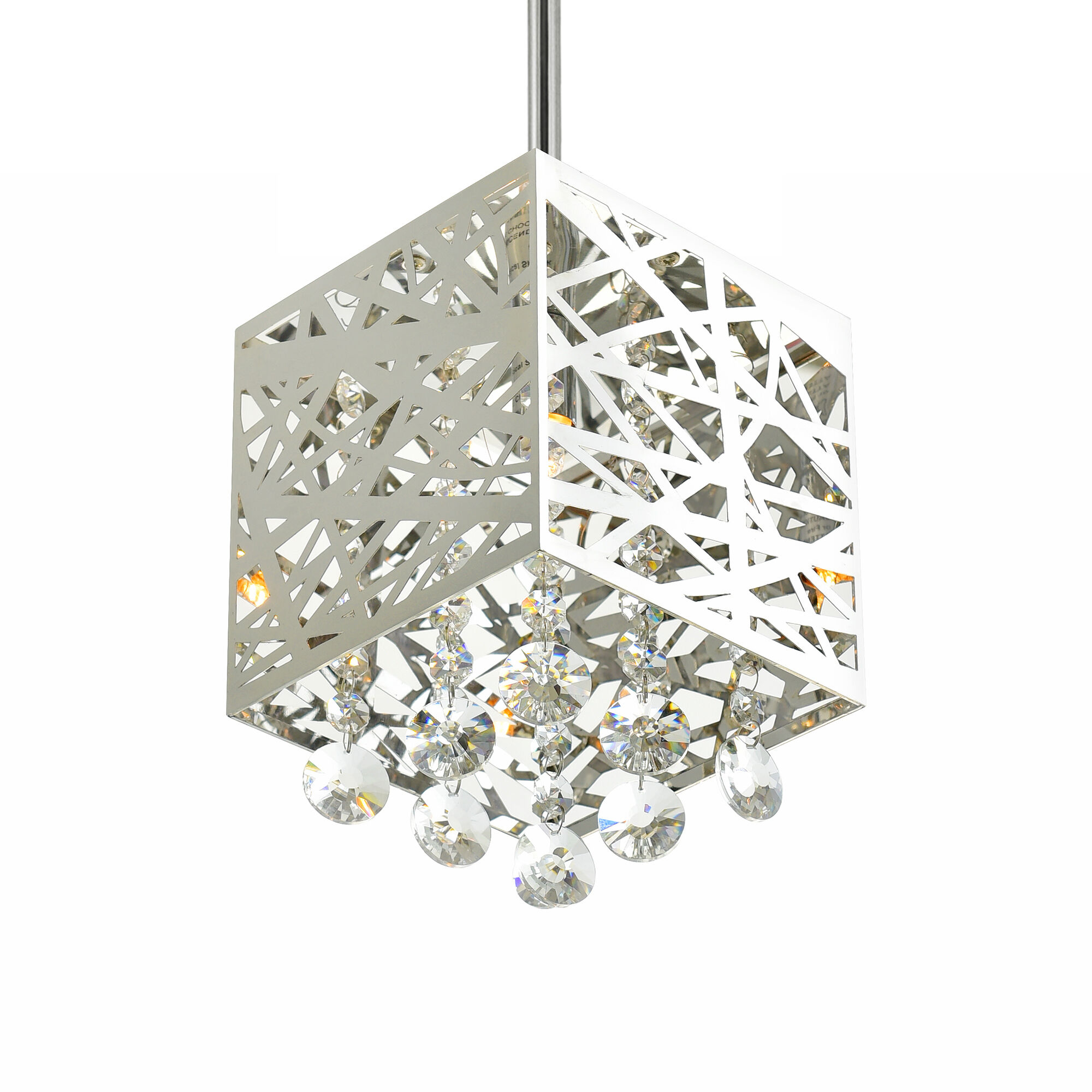 Eternity 1 Light 6 inch Chrome Drum Shade Mini Pendant Ceiling Light