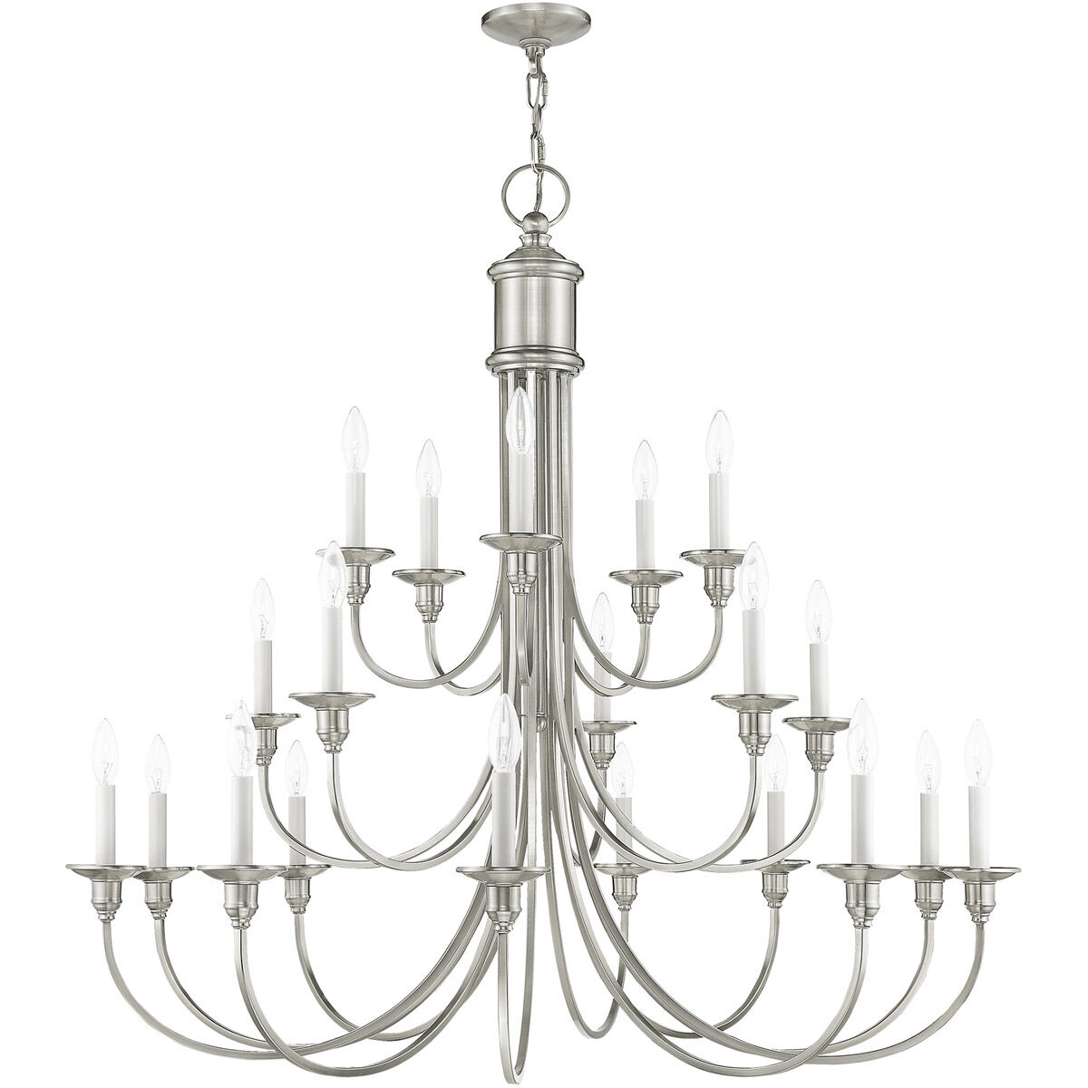 Cranford 20 Light 42 inch Brushed Nickel Foyer Chandelier Ceiling Light