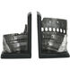 Colosseum 4.5 X 3.5 inch Black and Silver Bookends