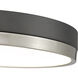 Algar LED 16 inch Matte Black and Brushed Nickel Flush Mount Ceiling Light