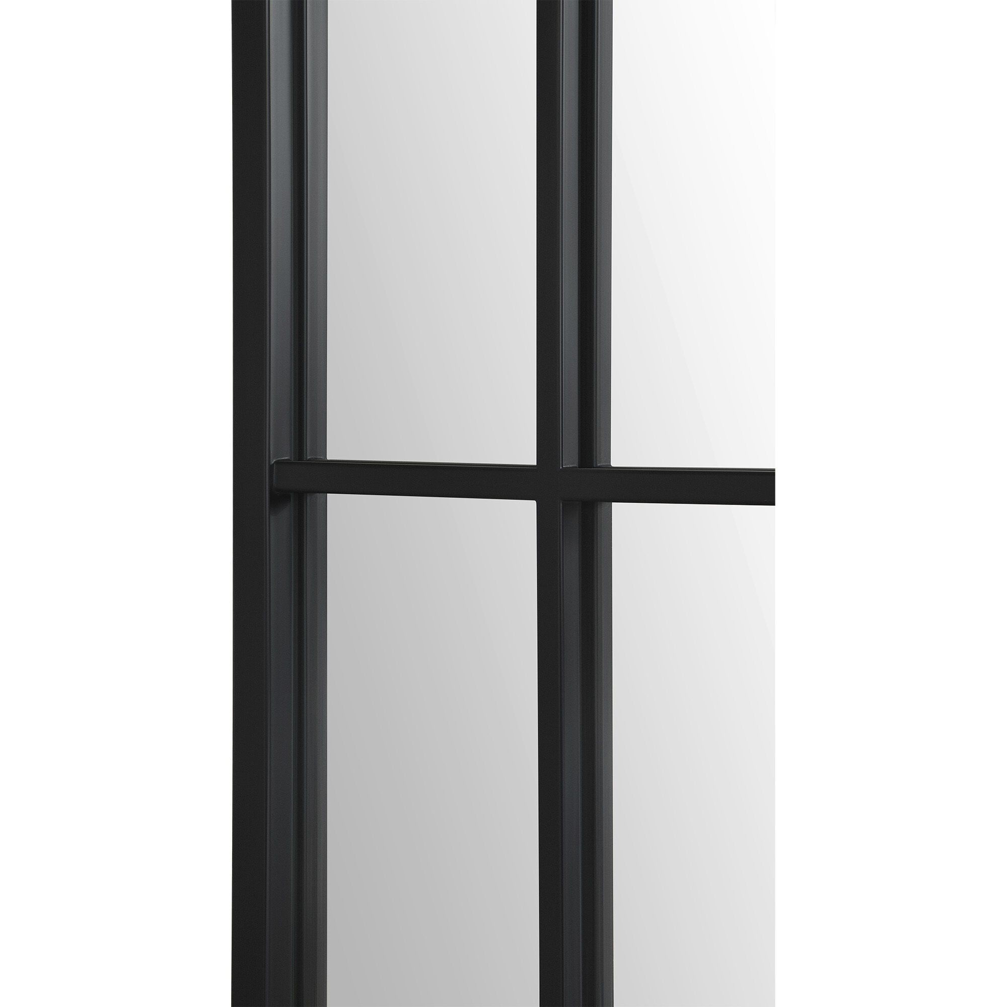 Atkinson 62 X 40 inch Clear and Matte Black Wall Mirror