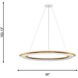 C&M by Chapman & Myers Cielo LED 36 inch Matte White Chandelier Ceiling Light