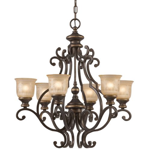 Norwalk 6 Light 28 inch Bronze Umber Chandelier Ceiling Light
