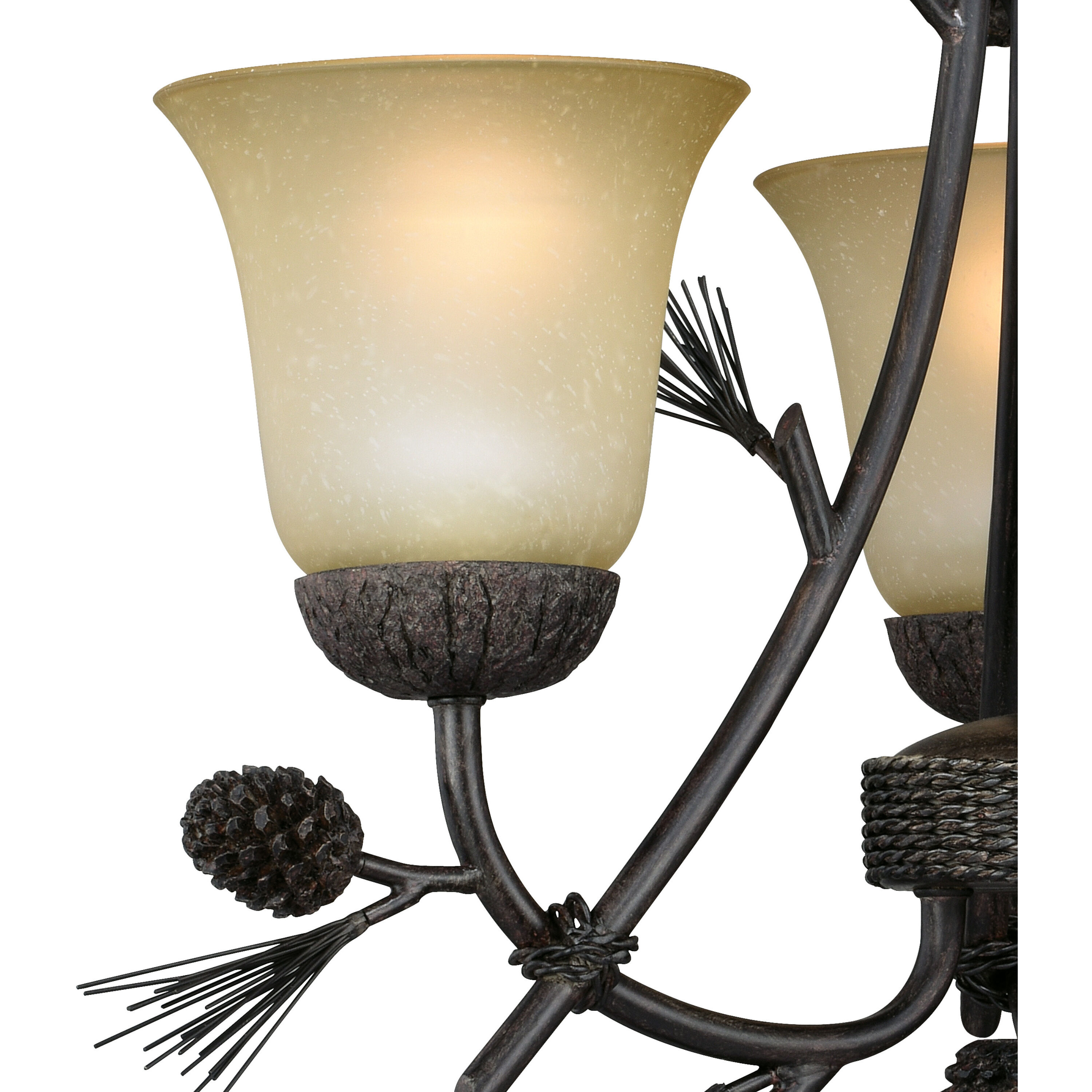 Sierra LED 20 inch Black Walnut Mini Chandelier Ceiling Light