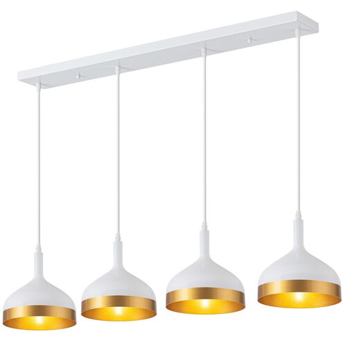 Dash LED 41 inch White and Gold Island Light Ceiling Light