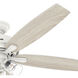 Dondra 60 inch Matte White with Light Oak/Fresh White Blades Ceiling Fan