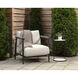 Parga 25 X 14 inch Black / Marble Look Outdoor End Table