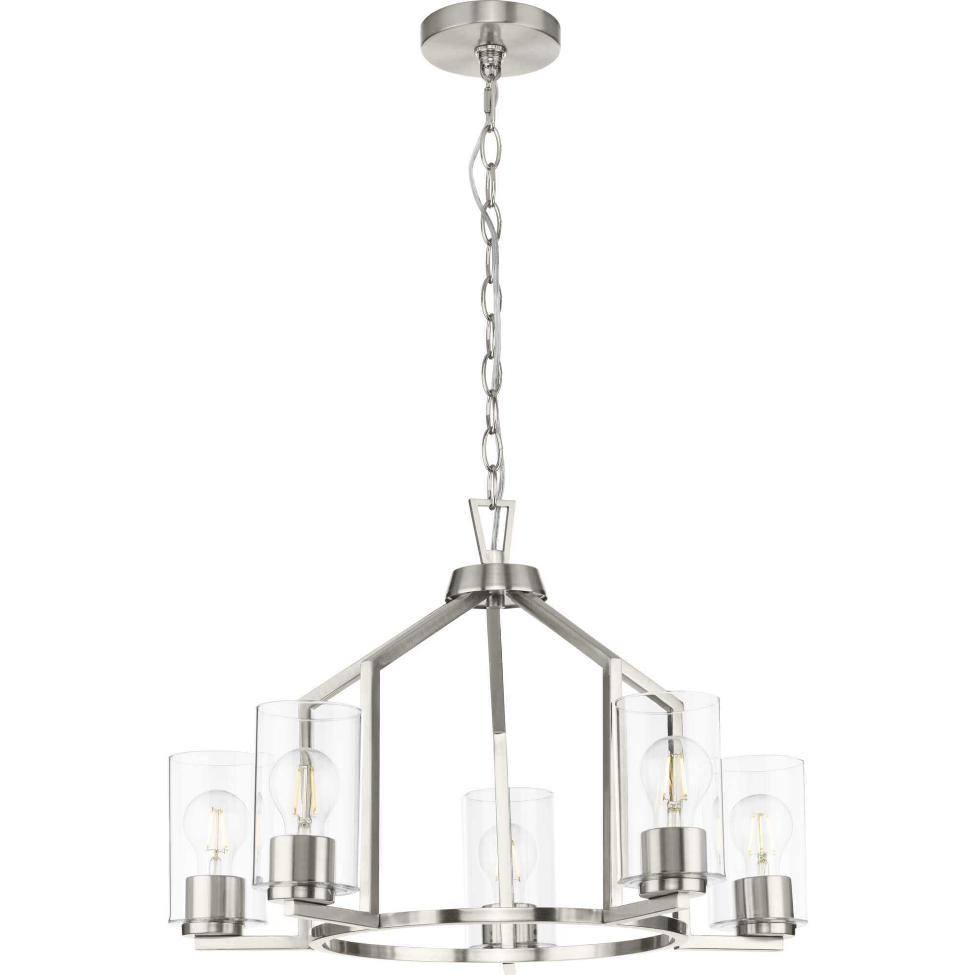 Goodwin 5 Light 24 inch Brushed Nickel Chandelier Ceiling Light