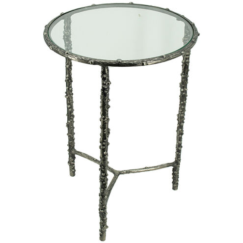 Touch of Glam 24 X 17 inch Silver Antique Side Table