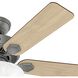 Swanson 44 inch Matte Silver with Autumn Walnut/Natural Wood Blades Ceiling Fan