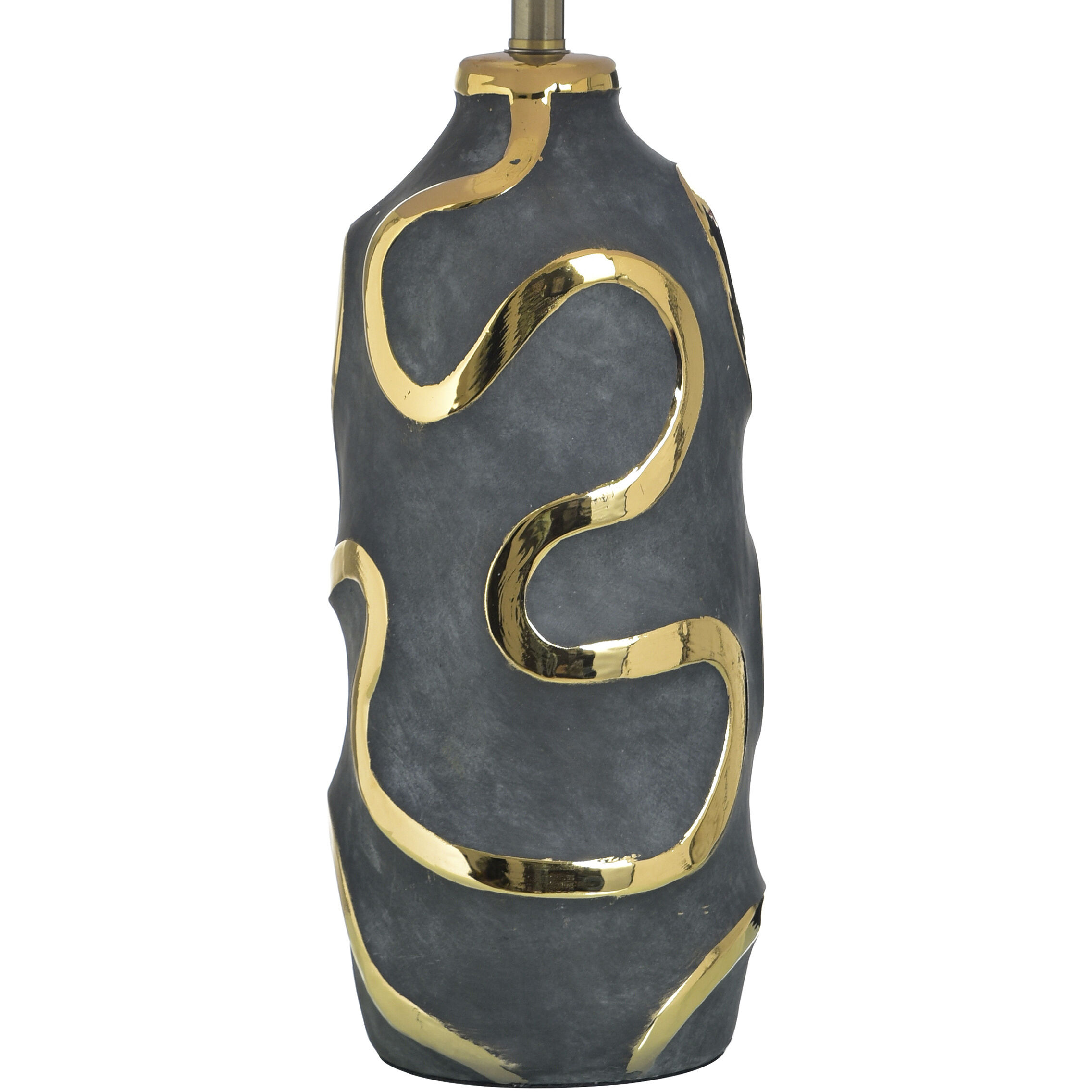 Izmir 32 inch 100 watt Izmir Gold and Gray and White Table Lamp Portable Light